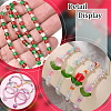 SOFPLATE 200Pcs 2 Colors Christmas Theme Transparent Acrylic Beads MACR-SP0001-16-6