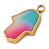 304 Stainless Steel Enamel Pendants STAS-M105-34G-02-2