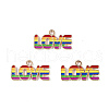Rainbow Color Pride Alloy Enamel Pendants ENAM-K067-19-4