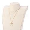 Teardrop Glass Beads Pendant Necklaces NJEW-JN03205-02-5