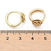 Rose Brass Hoop Earrings EJEW-Z102-03G-5
