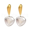 304 Stainless Steel Dangle Stud Earrings EJEW-K296-02GP-01-2