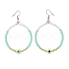 Resin Evil Eye & Acrylic Beaded Big Ring Dangle Earrings EJEW-JE04999-04-2