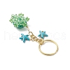 Glass and Synthetic Turquoise Turtle keychains KEYC-MZ00040-04-4