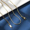 Ion Plating(IP) 304 Stainless Steel Round Snake Chain Necklace for Men Women NJEW-K245-016C-3