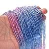 Transparent Painted Glass Beads Strands X1-DGLA-A034-T1mm-A08-2