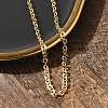 304 Stainless Steel Boston Link Chain Necklace BJEW-B072-05G-1