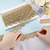 HOBBIESAY 5 Yards Metallic Yarn Flower Lace Trim Ribbons SRIB-HY0001-07A-5