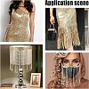 Olycraft 1 Strands Polyester Tassel Lace Trims OCOR-OC0001-12-6