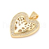 Brass Micro Pave Cubic Zirconia Pendants KK-D325-59G-02-2
