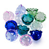  12Pcs 6 Colors Transparent Glass Bead Cap GLAA-TA0002-06-2