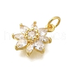 Rack Plating Brass Micro Pave Cubic Zirconia Pendants KK-I716-01G-02-2