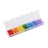 350Pcs 7 Style Baking Paint & Electroplate Glass Beads EGLA-YW0001-18-3