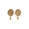 Brass Stud Earring Findings KK-N233-386-2