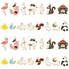 60Pcs 15 Styles Alloy Enamel Pendants FIND-FS0002-77-3