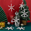 Snowflake Glass Pendant Decoration HJEW-GO00054-5