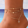 Alloy Double/Multi Layer Chain Anklets for Women WG9DD83-06-1