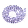Electroplate Transparent Glass Beads Strands X-GLAA-T032-T6mm-AB01-3