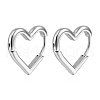 Heart Stainless Steel Hoop Earrings PW-WG7B21D-03-1