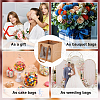 Square Paper Gift Tote Bags with Plastic Visible Window ABAG-WH0051-10C-7