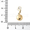 304 Stainless Steel Flat Round Pendant Decoration STAS-S165-07G-3