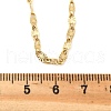 Brass Textured Oval Link Chain Necklaces for Women Men NJEW-F337-04G-3