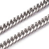 Non-Tarnish 304 Stainless Steel Diamond Cut Cuban Link Chain Necklaces NJEW-JN03368-01-2