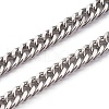 304 Stainless Steel Diamond Cut Cuban Link Chain Necklaces NJEW-JN03368-01-2