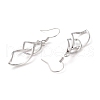 Brass Dangle Earrings EJEW-B002-01P-2