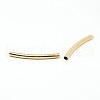 Brass Smooth Curved Tube Beads X-KK-O031-B-08-2