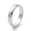 Non-Tarnish 4mm Polished Plain Dome Finger Ring for Girl Women RJEW-C012-06E-P-3