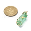 Electroplated Natural Quartz Crystal Pendants PALLOY-JF02087-02-4