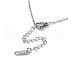 Hollow Heart 304 Stainless Steel Pendant Necklaces NJEW-C033-01C-P-3