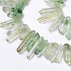 Natural Crackle Quartz Crystal Dyed Beads Strands G-I345-05G-4