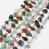 Natural & Synthetic Gemstone Chips Handmade Beaded Chains AJEW-JB00280-1