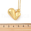 201 Stainless Steel Love Heart Pendant Necklaces for Women NJEW-Z069-01G-01-5