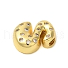 Rack Plating Brass Micro Pave Clear Cubic Zirconia Perdants KK-C067-11G-S-2