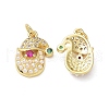 Brass & Cubic Zirconia & Plastic Imitation Pearl Pendants KK-G469-02G-1