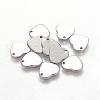Tarnish Resistant Handmade Gifts Ideas for Valentines Day 201 Stainless Steel Stamping Blank Tag Pendants X-STAS-Q070-2