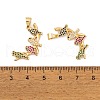 Brass Micro Pave Cubic Zirconia Pendants KK-E108-13G-3