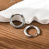 Tarnish Resistant 202 Stainless Steel Huggie Hoop Earrings EJEW-O087-06F-P-2