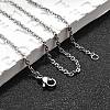Non-Tarnish 304 Stainless Steel Cable Chain Necklaces X-NJEW-K090-01P-2