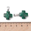 Synthetic Malachite Pendants G-K359-02P-04-3