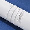 1mm Brass Ball Chain Adjustable Slider Necklaces KK-K398-28S-3