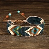 Bohemian Style Glass Bead Braided Bracelets ZD3902-4-1