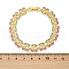 Brass Micro Pave Cubic Zirconia Link Bracelets for Women BJEW-Z126-05G-02-5