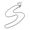 Non-Tarnish 304 Stainless Steel Rope Chain Necklaces NJEW-H019-01P-1