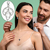   1Pc Rhodium Plated 925 Sterling Silver Pendant Cabochon Settings STER-PH0001-91-6