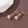 304 Stainless Steel Opal Stud Earrings EJEW-B143-01G-01-2