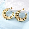 C-Shaped 304 Stainless Steel Stud Earrings for Women EJEW-A125-07G-1